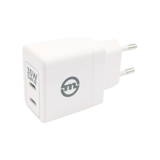 Mobile Origin 35W GaN III Super Charger Dual nabíjecí adaptér USB-C bílý