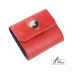 FIXED Classic Wallet for AirTag Kožená peněženka z pravé hovězí kůže červená