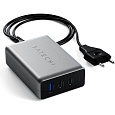 Satechi 100W USB-C PD GaN nabíječka šedá