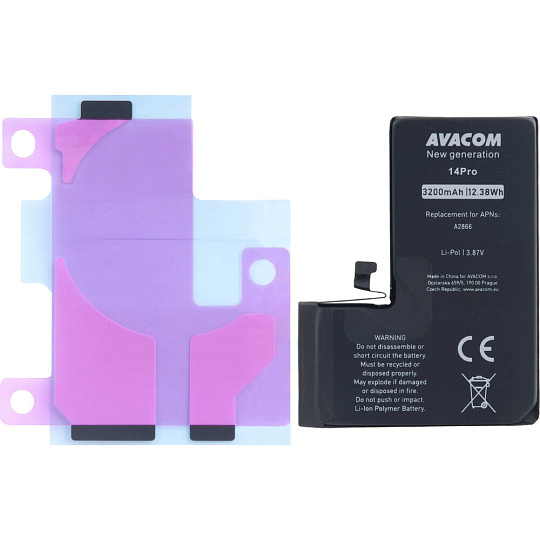 Avacom baterie pro Apple iPhone 14 Pro, Li-Ion 3,87V 3200mAh Avacom baterie pro Apple iPhone 14 Pro, Li-Ion 3,87V 3200mAh
