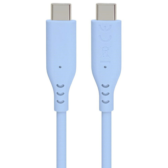 PREMIUMCORD Kabel USB-C na USB-C, 60W, 480Mbps, silikonový, modrý, 1,5m PREMIUMCORD Kabel USB-C na USB-C, 60W, 480Mbps, silikonový, modrý, 1,5m