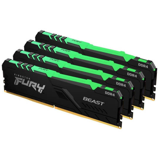 KINGSTON DIMM DDR4 128GB (Kit of 4) 3600MT/s CL18 FURY Beast RGB