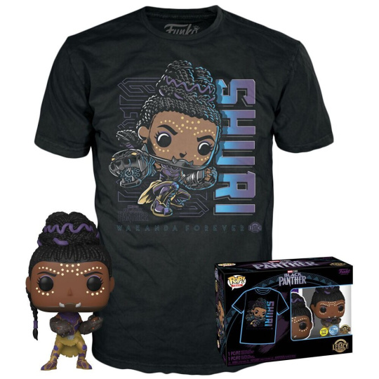 Funko POP! & Tee Box: Black Panther Legacy - Shuri (GITD) L