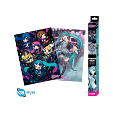 Set 2 plakátů Hatsune Miku - Group & Hatsune Miku (52x38 cm)