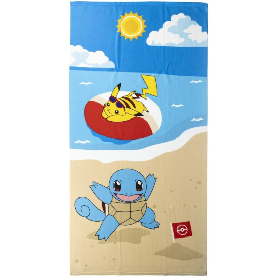 Osuška Pokémon - Squirtle on the Beach 140 x 70 cm