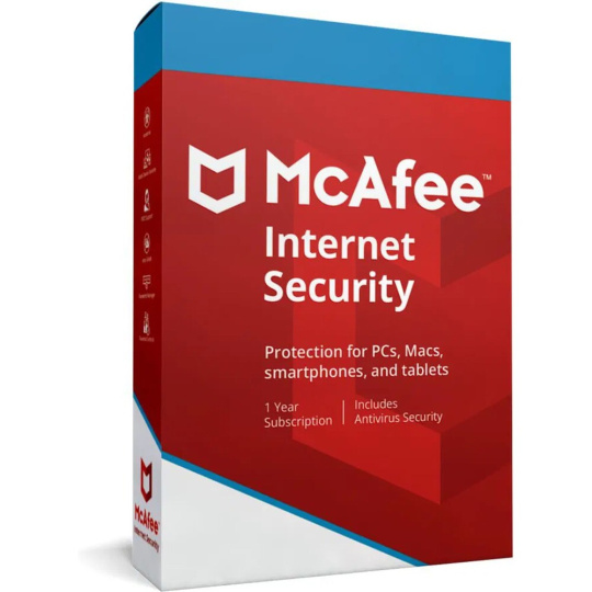 McAfee Internet Security pro 10 zařízení na 12 měsíců (elektronická licence)