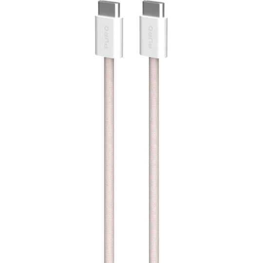 PURO Fabrik 2.0 USB-C/USB-C kabel (60W) 1,5 m, růžový