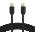 Belkin BOOST Charge Braided USB-C/USB-C odolný kabel, 2m, černý