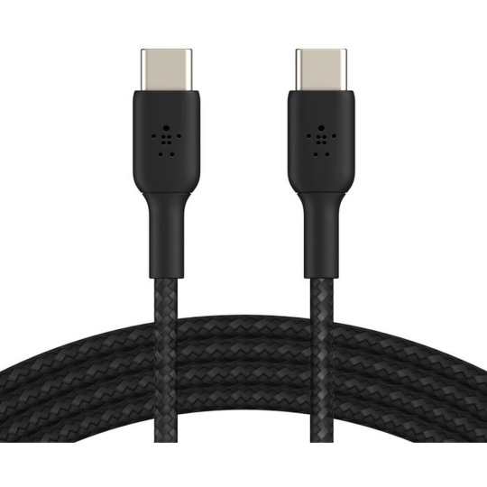 Belkin BOOST Charge Braided USB-C/USB-C odolný kabel, 2m, černý