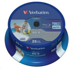 VERBATIM BD-R SL Datalife HTL (25 ks) Blu-Ray/Spindle/6x/25GB