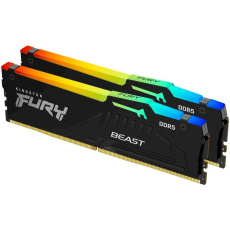 Kingston FURY Beast DDR5 64GB 6000MHz CL30 2x32GB RGB Černá Kingston FURY Beast DDR5 64GB 6000MHz CL30 2x32GB RGB Černá