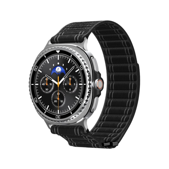 Spigen Fabric Band řemínek (hook-and-loop) Samsung Galaxy Watch8 46/44/40mm černý