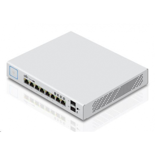 UBNT UniFi Switch US-8-150W [8xGigabit, 150W PoE+ 802.3at/af, pasivní PoE 24V, 2xSFP slot, non-blocking 10Gbps]