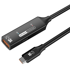 PremiumCord USB 3.2 Gen 2 repeater a prodlužovací kabel C-Male-A-Female, 10Gbps Aluminium 5m
