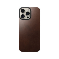 Nomad Magnetic Leather Back MagSafe kryt iPhone 16 Pro Max hnědý Nomad Magnetic Leather Back MagSafe kryt iPhone 16 Pro Max hnědý