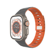 FIXED Silicone Magnetic Strap řemínek Apple Watch 44/45/46/49mm světle šedý FIXED Silicone Magnetic Strap řemínek Apple Watch 44/45/46/49mm světle šedý