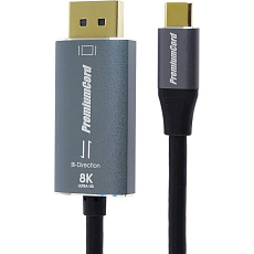 PremiumCord USB-C/DisplayPort 1.4 kabel 8K 2m černý