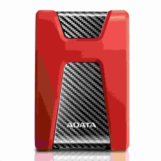ADATA Externí HDD 2TB USB 3.1 DashDrive Durable HD650, červený (gumový, nárazu odolný)