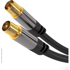 PREMIUMCORD propojovací kabel, anténní, M/F 75Ohm (135dB) 4x stíněný 1,5m PREMIUMCORD propojovací kabel, anténní, M/F 75Ohm (135dB) 4x stíněný 1,5m