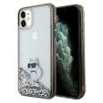 Karl Lagerfeld Liquid Glitter Choupette zadní kryt pro iPhone 11 čirý