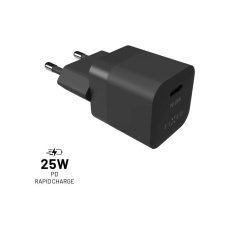 FIXED Mini nabíječka s USB-C výstupem a podporou PD 25W černá