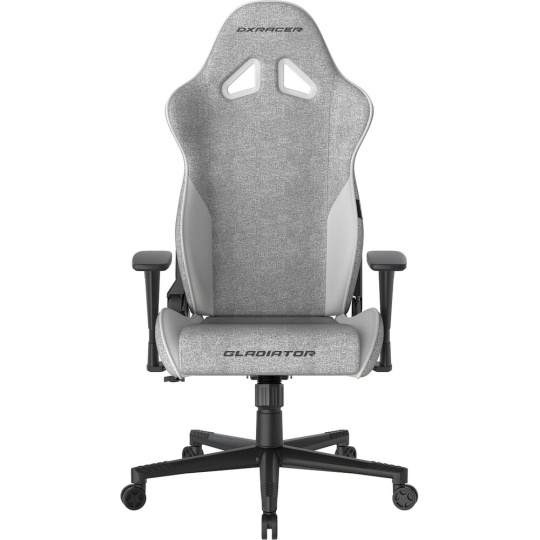 DXRacer GLADIATOR látková herní židle šedo-bílá