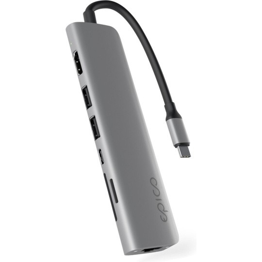 iWant 7v1 multimediální hub 8K s USB-C vesmírně šedý iWant 7v1 multimediální hub 8K s USB-C vesmírně šedý