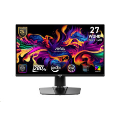 MSI LCD MAG 271QP QD-OLED X28,26.5" 2560x1440 QD-OLED,280Hz,178/178,250nits,VESA,HDMI,DP,USB-C,Audio,Black MSI LCD MAG 271QP QD-OLED X28,26.5" 2560x1440 QD-OLED,280Hz,178/178,250nits,VESA,HDMI,DP,USB-C,Audio,Black