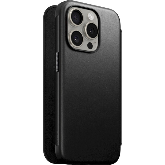 Nomad Modern Leather Folio iPhone 15 Pro černý