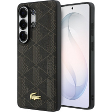 Lacoste PVC Blend Monogram Gold Logo Magnetic kryt Samsung Galaxy S26 Ultra hnědý