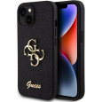 Guess PU Fixed Glitter 4G Metal Logo kryt iPhone 13 černý