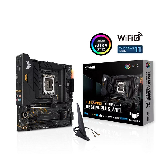 ASUS MB Sc LGA1700 TUF GAMING B660M-PLUS WIFI, Intel B660, 4xDDR5, 1xDP, 1xHDMI, WIFI, mATX