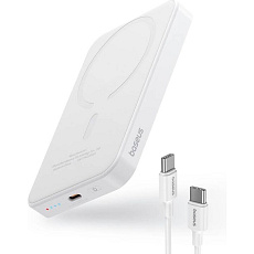 Baseus Power banka Mini s bezdrátovým nabíjením 5000 mAh 20W USB-C bílá
