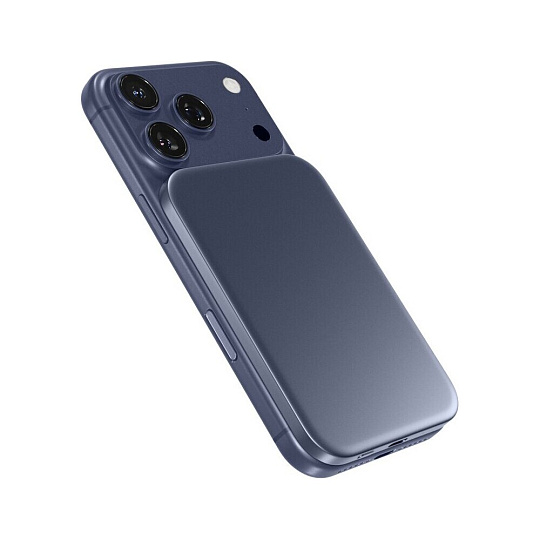 iWant by Epico UltraPack Slim 3000mAh hliníková Mag+ bezdrátová powerbanka temně modrá
