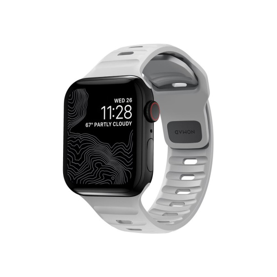 Nomad Sport Strap M/L řemínek pro Apple Watch Ultra 49/45/44/42 mm světle šedý