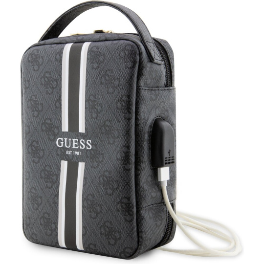 Guess PU 4G Printed Stripes Travel Universal Bag černé