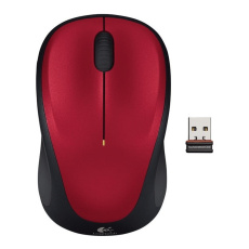 Logitech M235 myš, červená