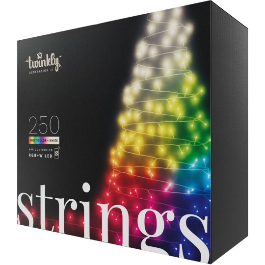 Twinkly Strings Special Edition chytré žárovky na stromeček 250 ks 20m černý kabel