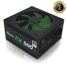 EVOLVEO FX 500, zdroj 500W ATX, 14cm, tichý, 80+ White, záruka 3 roky, černý EVOLVEO FX 500, zdroj 500W ATX, 14cm, tichý, 80+ White, záruka 3 roky, černý