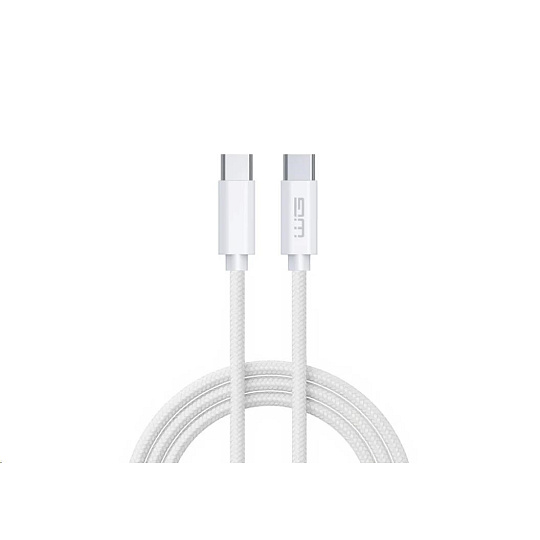 WG - Datový kabel Type-C na Type-C, 1 metr, 3 A, bílá WG - Datový kabel Type-C na Type-C, 1 metr, 3 A, bílá