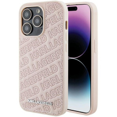 Karl Lagerfeld Quilted Pattern zadní kryt pro iPhone 15 Pro Max růžový