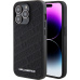 Karl Lagerfeld PU Quilted Pattern kryt iPhone 15 Pro černý