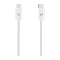 OBAL:ME Super Fast USB-C/USB-C Pletený kabel 100W 1m bílý