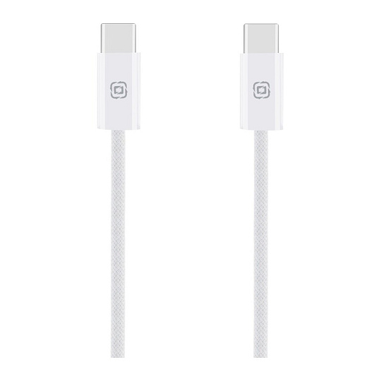 OBAL:ME Super Fast USB-C/USB-C Pletený kabel 100W 1m bílý