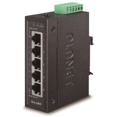 Planet switch IGS-500T, průmysl.verze 5x10/100/1000, DIN, IP30, -40 až 75°C, 12-48V, ESD+EFT