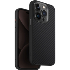 UNIQ Keva MagClick ochranný kryt iPhone 15 Pro Carbon (černý)