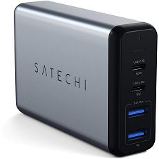 Satechi 75W Dual USB-C PD cestovní nabíječka vesmírně šedý