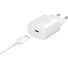 Samsung PD 25W nabíječka s rychlonabíjením a kabelem USB-C bílá