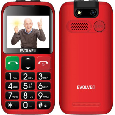 EVOLVEO EasyPhone ET mobilní telefon pro seniory s nabíjecím stojánkem červená