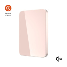 FIXED MagZen 5 Crystal MagSafe/Qi2 powerbanka, 5000mAh, růžová